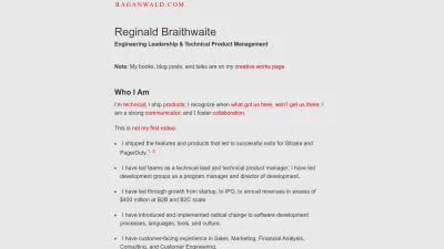 Screenshot of Raganwald.com