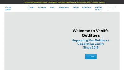 Screenshot of Vanlifeoutfitters.com