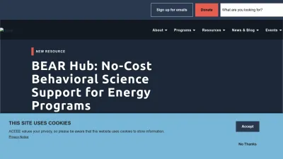 Screenshot of Aceee.org