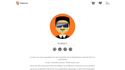 Screenshot preview of multiavatar.com