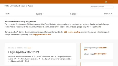Screenshot of Sites.utexas.edu