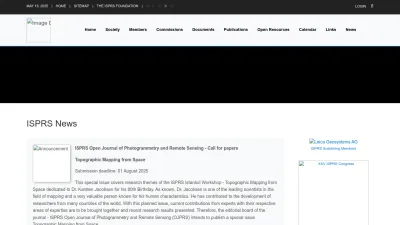 Screenshot of Isprs.org