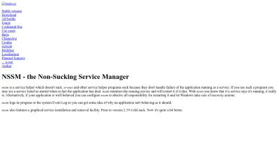 Screenshot of Nssm.cc