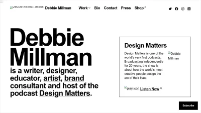 Screenshot of Debbiemillman.com