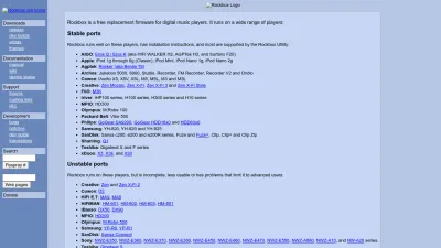 Screenshot of Rockbox.org