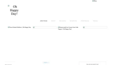Screenshot preview of ohhappyday.com