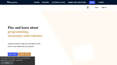 Screenshot of Gamebuino.com