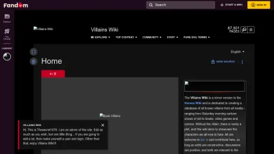Screenshot of Villains.fandom.com