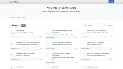 Screenshot of Pagure.io
