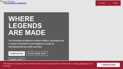Screenshot preview of ua.edu