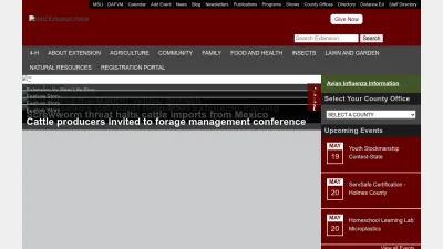 Screenshot of Extension.msstate.edu