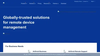 Screenshot of Airdroid.com