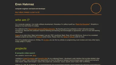 Screenshot of Erenhatirnaz.com