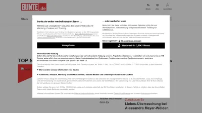 Screenshot of Bunte.de