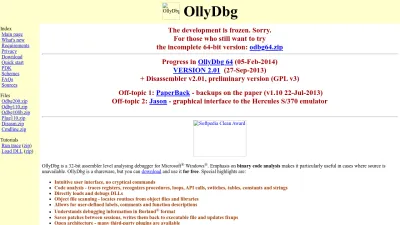 Screenshot of Ollydbg.de