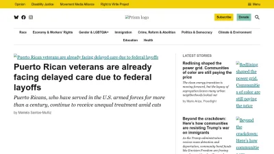 Screenshot of Prismreports.org