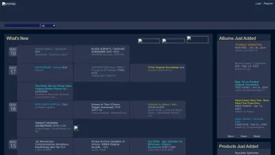 Screenshot preview of vgmdb.net