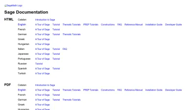 Screenshot of Doc.sagemath.org