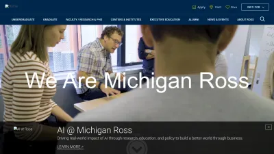 Screenshot of Michiganross.umich.edu