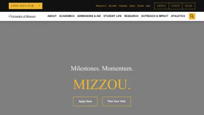 Screenshot preview of missouri.edu
