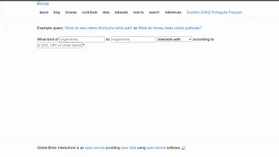 Screenshot of Globalbioticinteractions.org