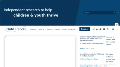 Screenshot of Childtrends.org