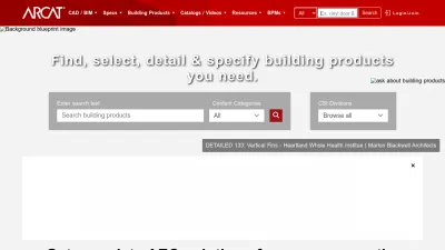 Screenshot of Arcat.com