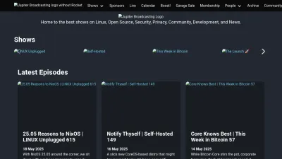Screenshot preview of jupiterbroadcasting.com