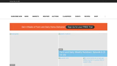 Screenshot of Farmanddairy.com