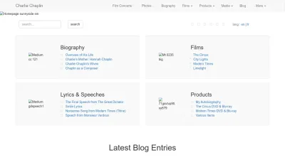 Screenshot of Charliechaplin.com