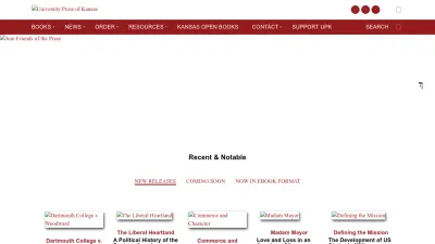 Screenshot of Kansaspress.ku.edu