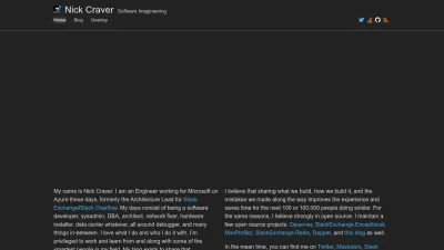 Screenshot of Nickcraver.com