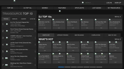 Screenshot of Traxsource.com