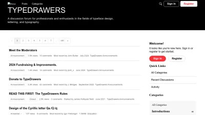 Screenshot of Typedrawers.com