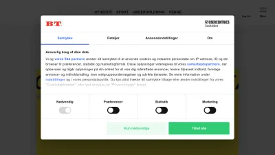 Screenshot of Bt.dk