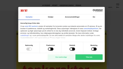 Screenshot preview of bt.dk