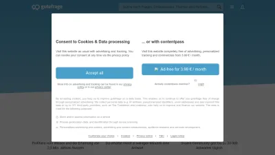 Screenshot of Gutefrage.net