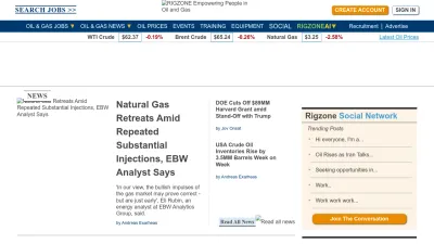 Screenshot of Rigzone.com