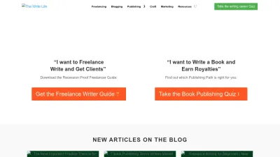 Screenshot of Thewritelife.com