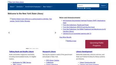 Screenshot of Nysl.nysed.gov