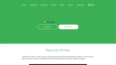 Screenshot of Peercoin.net