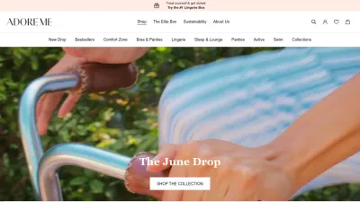 Screenshot preview of adoreme.com
