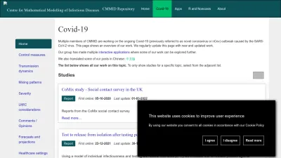 Screenshot of Cmmid.github.io