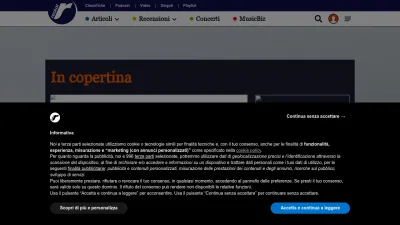 Screenshot preview of rockol.it