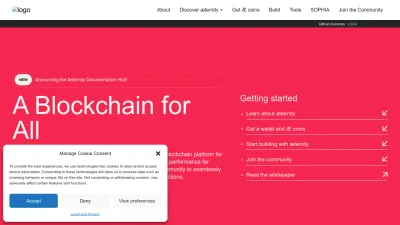 Screenshot of Aeternity.com
