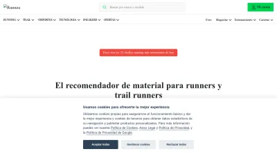 Screenshot of Runnea.com