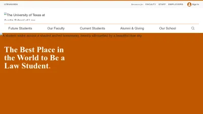 Screenshot of Law.utexas.edu
