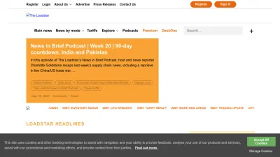 Screenshot of Theloadstar.com