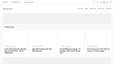 Screenshot preview of racingnews.co