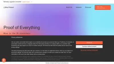 Screenshot of Minaprotocol.com